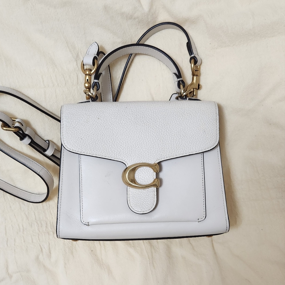 Coach Tabby Top Handle 20 Satchel in Chalk